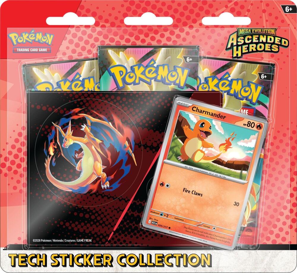 Pokemon Ascended Hereos Charmander Sticker Tech Collection