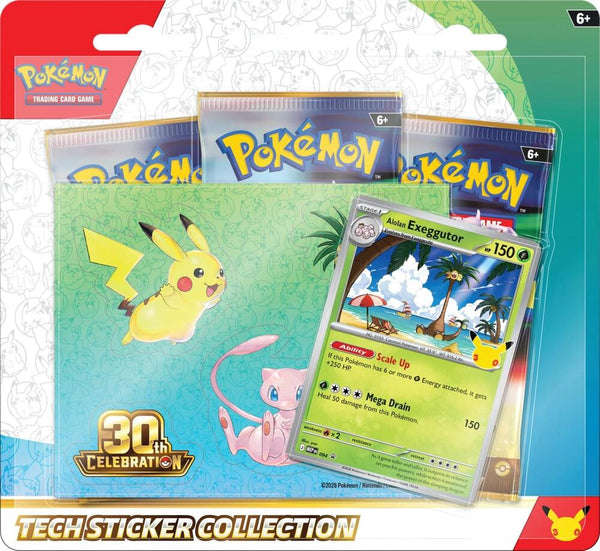 Pokemon 30th Celebration Tech Sticker Collection